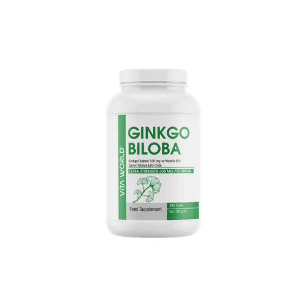 Vita World Ginkgo Biloba 500 Mg + B12 180 Tablet